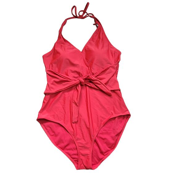 Jones New York Red One Piece Swimsuit Women's Size L - Picture 3 of 9